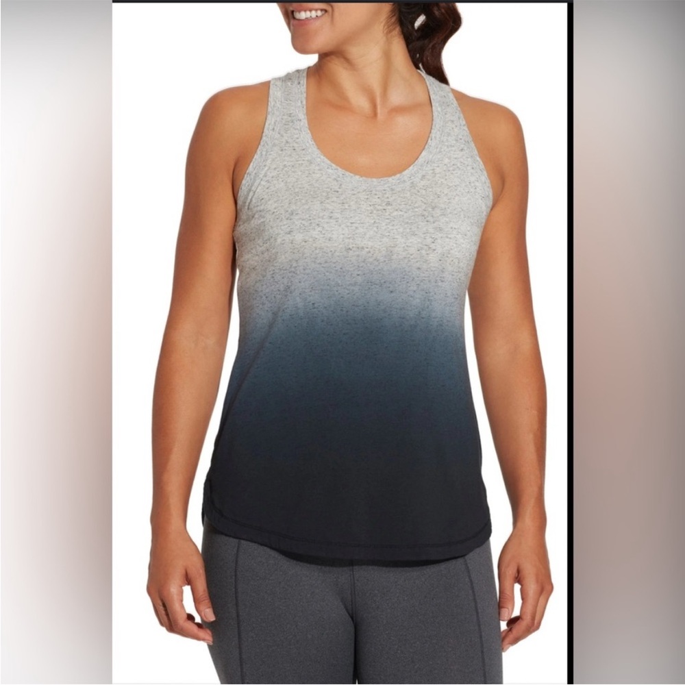 CALIA Gray and Black Gradient Tank Top